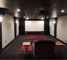 Home Theater with Special Audio Surround system and lighting controls, receives a painting makeover!